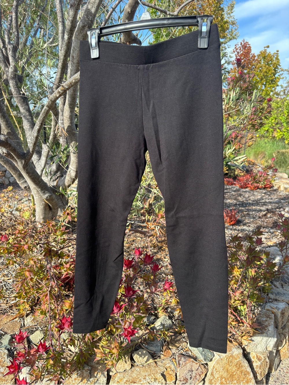 Vince Black Stretch Knit Leggings